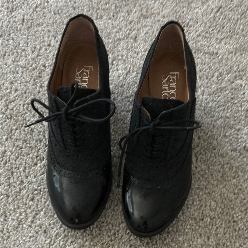 Franco Sarto Black Ankle Boots Sleek Design